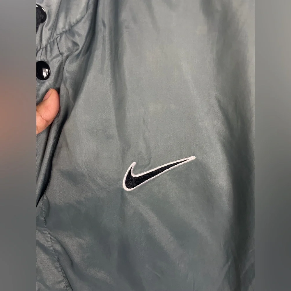 Vintage Nike hooded windbreaker‎ jacket gray, lightweight Size Large 90s